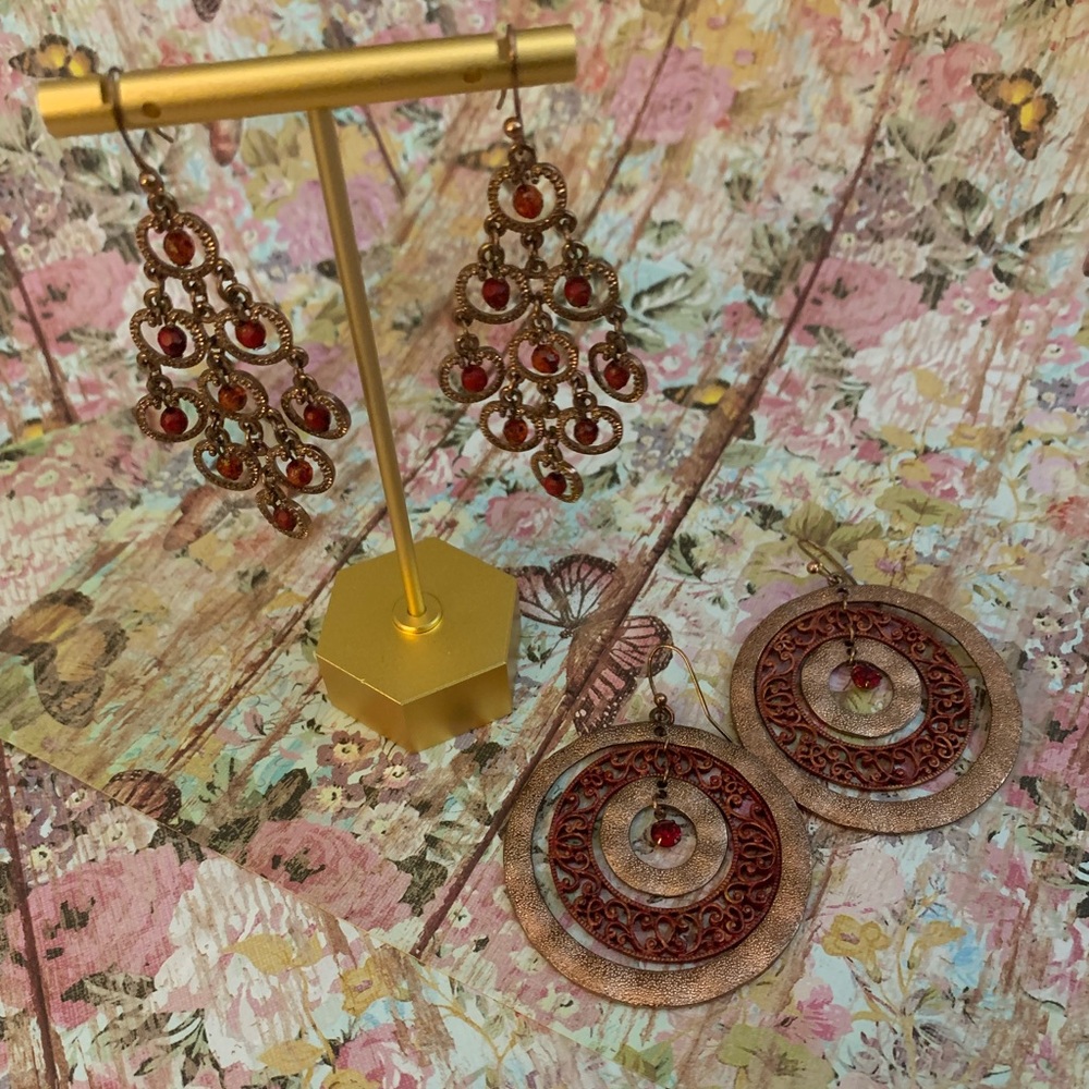 2 Pair New Earrings, Costume Jewelry